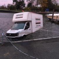 Whoops - van in river Thames